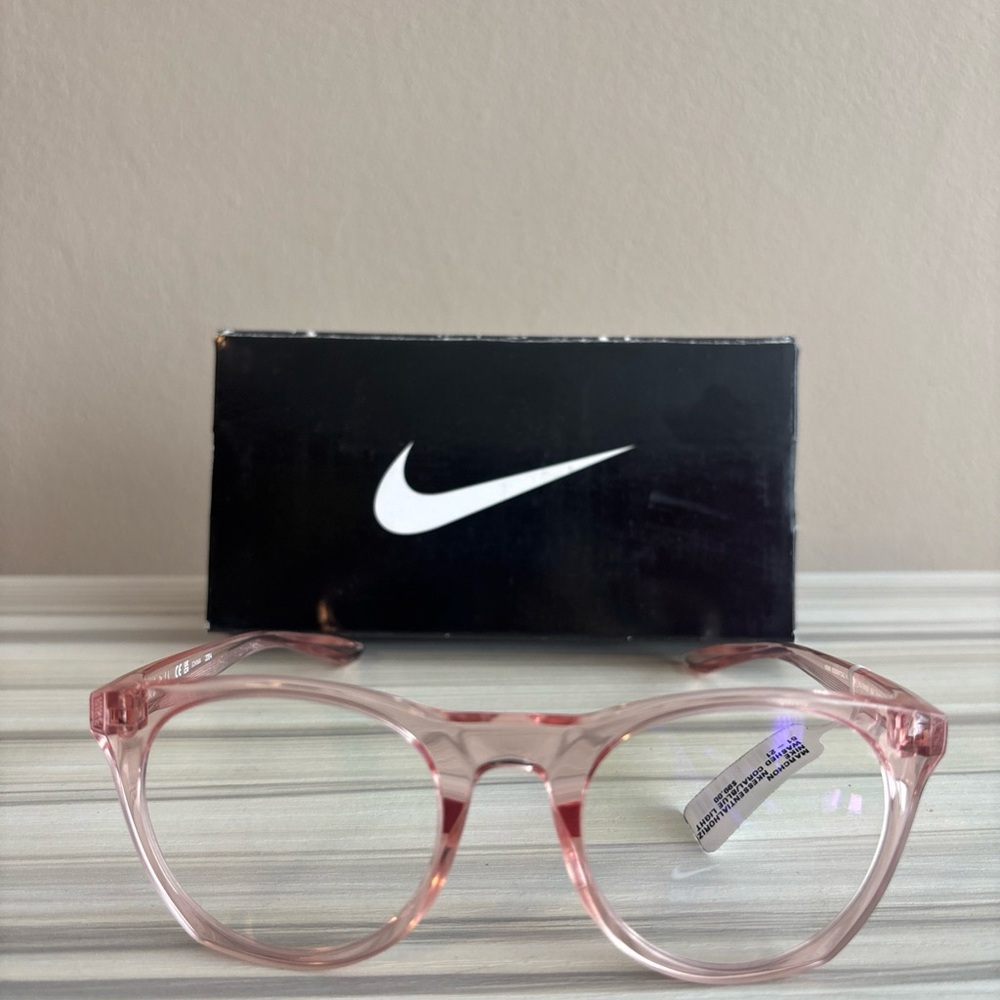 Nike Essential Horizon Blue Light Blocking Glasses Coral Round Frame